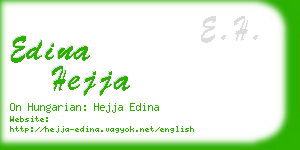 edina hejja business card